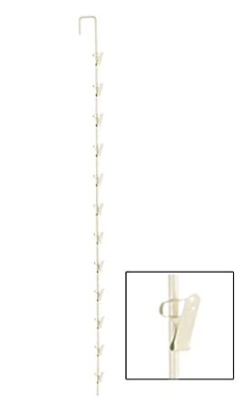 12 Hook Metal Merchandiser Strip in Beige 32 Inches
