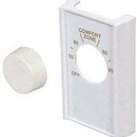 White Single Pole Line Volt Thermostat Cover w/Line Volt Thermostat Knob Set