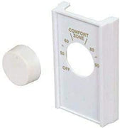 White Single Pole Line Volt Thermostat Cover w/Line Volt Thermostat Knob Set