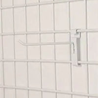 Peg Hook for Wire Grid in White 6 Inch - Box of 25