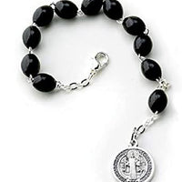 Catholic & Religious Gifts, Rosary Bracelet ST Benedict Black