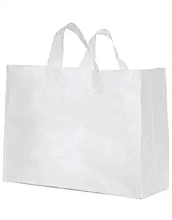 Large Shopping Bags in Clear Finish 16 W x6 D x12 H Inches - Case of 250