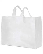 Large Shopping Bags in Clear Finish 16 W x6 D x12 H Inches - Case of 250
