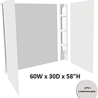 Bath Tub Shower Wall Surround 5 Piece White 60W x 30D x 58"H