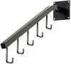 Wall Mount J-Hook Waterfall in Black Powder Coated Steel 18 Inch Long