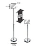 Sign Holder Clear Acrylic 11W x 8.5H Inches with Adjustable Pedestal Stand