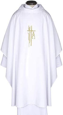 Alpha Omega Monastic Chasuble Whıte
