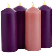 Flameless Advent Pillar Candle Set