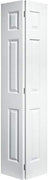 32X80 Primed White 6- Panel Bi-Fold Door