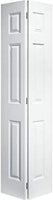 24X80 Primed White 6- Panel Bi-Fold Door