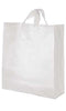 Count of 100 Jumbo Clear Frosted Plastic Shopping Bag 16 x 6 x 19