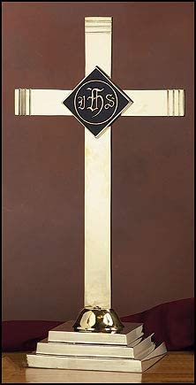 Christian Brands Altar Cross with IHS Emblem
