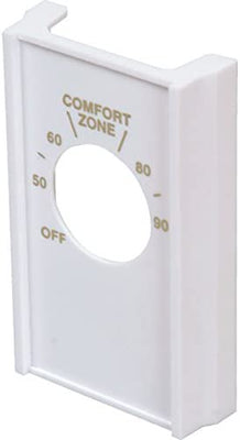 White Double Pole Line Volt Thermostat Cover for Old Style D22 - HVAC