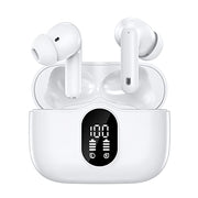Wireless Earbuds Bluetooth Headphones LED Power Display Earphones Active Noise Cancelling Ear Buds with Charging Case Bluetooth 5.3 Hi-Fi Stereo in-Ear Earbuds for iPhone/Android/Windows (White)