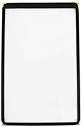 (25 Pack) Single 1 Page Menu Cover (2 View), Black -Tall- Holds 8.5" x 14" Paper