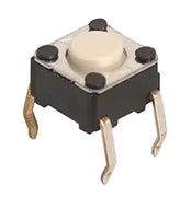 Omron B3F-1000 Tactile Switch, Normally Open Off Momentary Single Pole Single Throw, Flat Plunger PC Pin, 0.05 Amp, 24V, 0.24" L x 0.24" W x 0.13" D (Pack of 15)