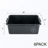 6 PACK 20" x 15" x 7" Black Polypropylene Bus Plastic Restaurant Dishwasher Tub