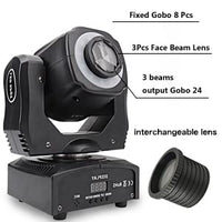 Moving Head Dj Lights LED Stage Lights DMX 24 GOBO 3 Beam Light Stage Lights Package for Disco, Nightclub, Party, Wedding