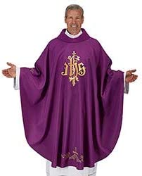 Christian Brands IHS Gothic Chasuble purple