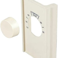 Ivory Single Pole Line Volt Thermostat Cover w/Line Volt Thermostat Knob Set