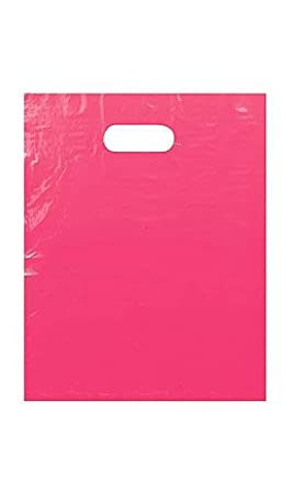 Plastic Merchandise Bag in Pink Finish - Count of 500