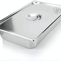 20" x 12" Full Size 6 inch Deep Anti-Jam Steam Table Stainless Steel Hotel Pan 24 Gauge w/Hotel Pan Cover