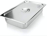20" x 12" Full Size 6 inch Deep Anti-Jam Steam Table Stainless Steel Hotel Pan 24 Gauge w/Hotel Pan Cover