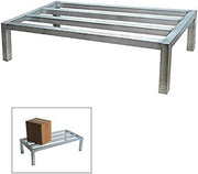 48" x 20" x 8" Heavy Duty Aluminum Dunnage Rack 1300 lb. Capacity Silver