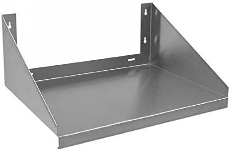 Royal Industries 1 each Stainless Steel Over Stove Wall Microwave Shelf, 24x24, Silver