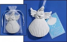 Baptism Shell Angel Keepsake