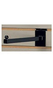 Straight Square Faceout Tube in Black 12 inches for Slatwall - Count of 10