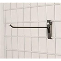 Peg Hook for Wire Grid in Black 8 Inch - Count of 100