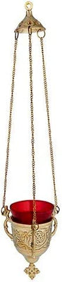 Christian Brands Hanging Sanc Lamp W Glass