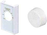 White Double Pole Line Volt Thermostat Cover with Line Volt Knob For Old Style D22 - HVAC