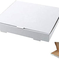 50 PACK - 14" x 14" x 2" White Corrugated Plain Pizza / Bakery Box