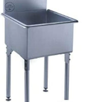 18" Stainless Steel One Compartment Restaurant Mop Prep Sink w/8" Faucet