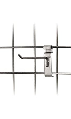 Peg Hook for Wire Grid in Boutique Raw Steel 6 Inch - Count of 50