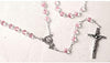 Catholic & Religious Gifts, Rosary Silver Chain Pink Beads 6MM 18"
