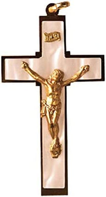 Catholic & Religious Gifts, Plaque First Communion Small Crucifix Mother of Pearl 3