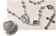 Catholic & Religious Gifts, Rosary Metal W/Metal CASE Divine Mercy 3MM 13"