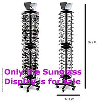 Floor Spinner Display Rack Holds 72 Sunglasses - 66.2 H x 17.3 W x 17.3 D Inches