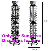 Floor Spinner Display Rack Holds 72 Sunglasses - 66.2 H x 17.3 W x 17.3 D Inches