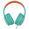 RORSOU R10 On-Ear Headphones with Microphone, Lightweight Folding Stereo Bass Headphones with 1.5M No-Tangle Cord, Portable Wired Headphones for Smartphone Tablet Computer MP3 / 4 (Green)