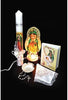 Catholic & Religious Gifts, BAPTISM GIFT SET ENGLISH NEUTRAL W/GUADALUPE NITELIGHT