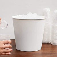 10 lb. White Disposable Paper Ice Bucket - 25/Pack