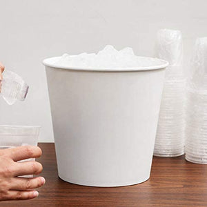 10 lb. White Disposable Paper Ice Bucket - 25/Pack