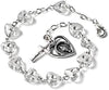 12pc Catholic & Religious Gifts, Rosary Bracelet Crystal Heart Shape Clear