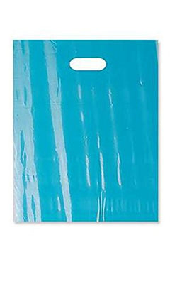 Teal Low Density Merchandise Bags 12X15 Inches with Die Cut Handles -Lot of 1000