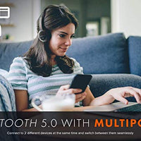 Sound Blaster JAM V2 On-Ear Lightweight Bluetooth 5.0 Wireless Headphones with USB-C, Low Latency, HD, Multipoint Connectivity, Voice Detection and Noise Reduction, 22 Hours Battery Life (Renewed)