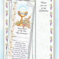 Catholic & Religious Gifts, First Communion Invitation Neutral English W/Envelope Micro Series 100/PKG